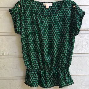 MICHAEL Michael Kors Peplum Blouse Sz Small